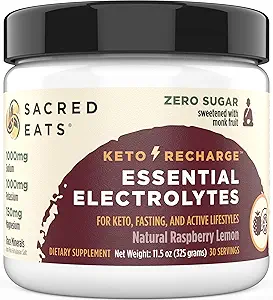 Keto Electrolyte Powder & Hydration Supplement Note 124; 1000mg Kalium & Natrium, 150mg Magnesium