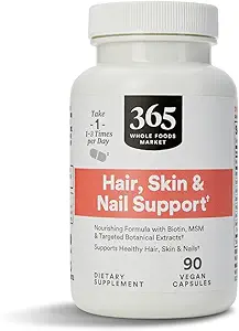 365 af Whole Foods Market, Hår Hud & Nails 2000 Biotin, 90 Greve