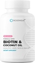 Høj potens biotin supplement - Vegansk vitamin B7 Formel med Creatin og kokosolie - sundere hud, negle & hår og Keratin Support - Non-GMO & Gluten Free - 2500 mcg
