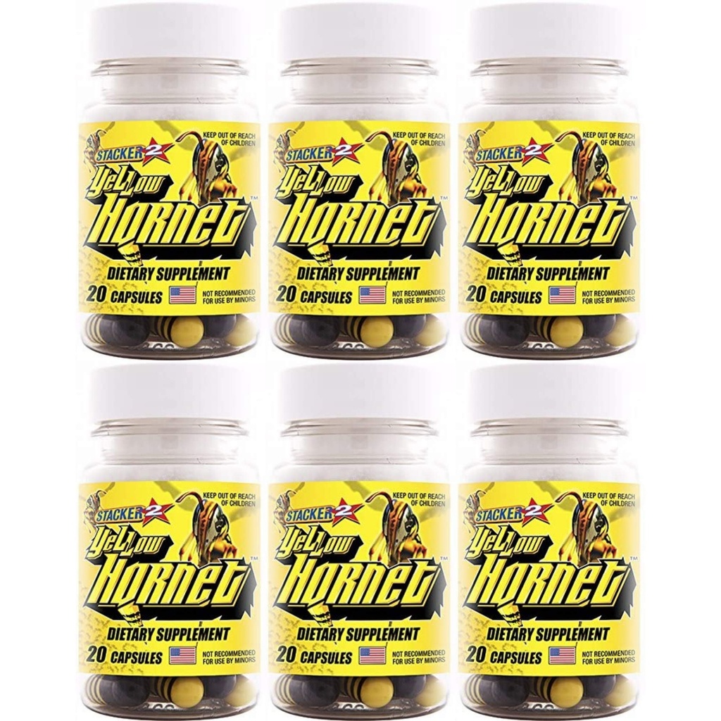 Gul Hornet Herbal Kosttilskud 20ct (Lot af 6 X) = 120 Kapsler
