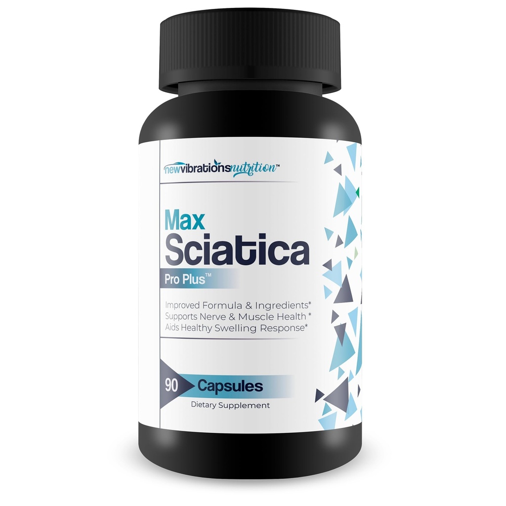 Max Sciatica Pro Plus - Our Best Sciatic Nerve Relief Supplement for Full Nervous System Support - Made with Turmeric, Vitamin D, Vitamin C, & More - Nerve Support Formula Nerve Support Supplement
