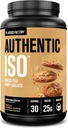 Jacked Factory Authentic ISO Grass Fed Whey Protein Isolate Powder - Low Carb, Non- GMO Muscle Building Protein w / No Fillers, Post Workout Inddrivelse, Vanilla Havregryn Cookie