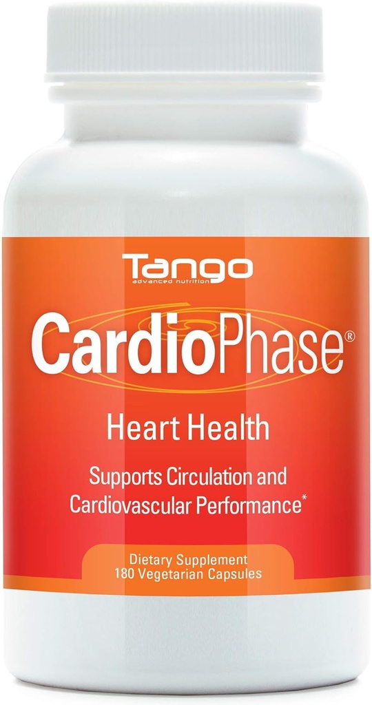 Kardiofase Naturlig Heart Support for sund cirkulation og cardiovaskulær ydeevne (180 Vegetariske kapsler)
