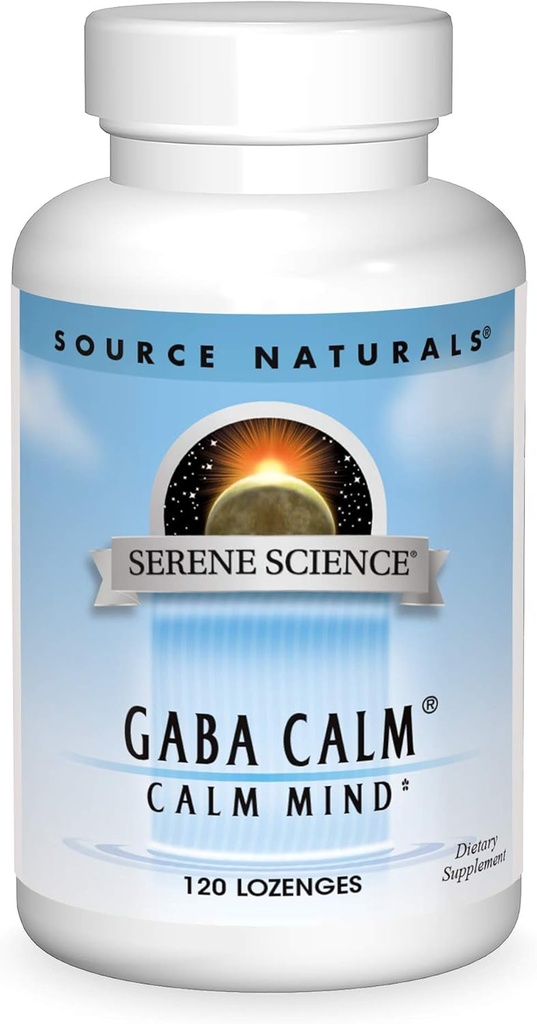 Source Naturals Serene Science, GABA Calm Quick Opløsning Peppermint Flavor - 120 Lozenges