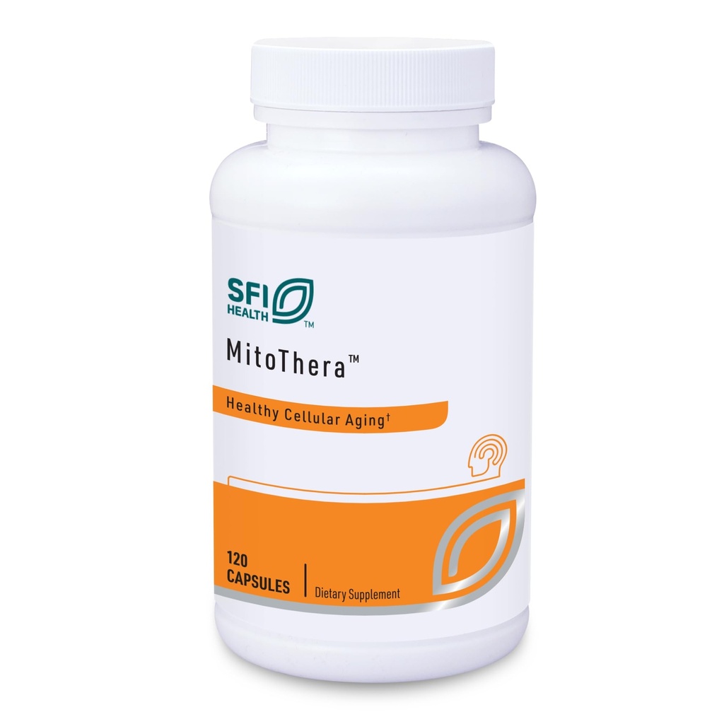 Klaire Labs SFI Health Mitothera Capsule Formula - Mitochondrial Energy Support with Alpha-Lipoic Acid, Quercetin & CoQ10 - Antioxidants to Support Metabolism & Healthy Aging - Soy Free (120 Capsules)