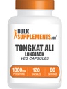 Bulkadditions.com Longjack Extract Kapsler - Tongkat Ali Extract, Tongkat Ali Supplement - Vegan- Friendly, 120 Veg Kapsler (pakke med 1)