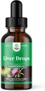 Leverstøtte Mælk Thistle Tinktur - Mælk Thistle Liquid Herbal tillæg med Astragalus Root til lever Detox Rengøring og reparation - Lever Rengøring Detox Drops med Shiitake Maitake og Cordyceps