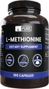 PURE ORIGINALSKE INGREDIENSER L- methionin (365 kapsler) Ingen Magnesium eller Rice Fillers, Altid Pure, Lab Verified