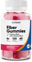 Nutricost Fiber Gummies (Berry Flavored) 120 Gummies - Dietary Fiber Supplement with Chicory Root, 6g per Serving, Vegan, 60 Servings