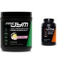 PRE JYM 30 Servings Pink Lemonade & Vita JYM Sports Multivitamin 60 Tablets Bundle