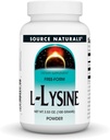 Kilde Naturals L- Lysin Free Form Powder -Aminosyre supplement understøtter energidannelse & Collagen * - 100 Bedste