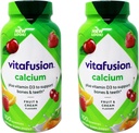 VitaFusion Calcium 500 mg Kosttilskud Gummies Natural Fruit and Cream Flavors - 100 ct, pakke med 2