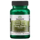 Swanson Grape Seed Green Tea & Pine Bark Complex Health Antioxidant Support Polyphenoler OPCS Herbal Supplement 60 Kapsler (Caps)