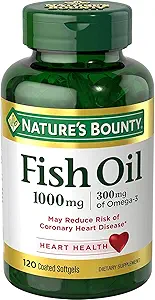 Nature 's Bounty Fish Oil 1000 mg, Odorless, 120 Coated Softels (Pack of 3)