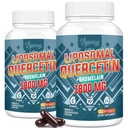Liposomal Quercetin Phytosome, Quercetin med bromelain, Zink & vitamin C, Bioactive Phytosome Complex, 20X Højere Absorption - 120 Softgels