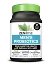 Zenwise Health Probiotics for Men - 35 Billion CFUs Daily Probiotic for Men's Digestive Health - Green Tea Extract, Meriva, and Chromium Picolinate for Microbiome Balance + Antioxidant Support - 30 CT