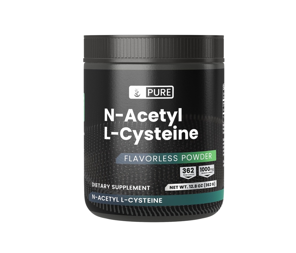 PURE ORIGINAL INGREDIENSER NAC Powder, 12,8 oz, N- Acetyl L- Cystein, Aminosyre, Altid Pure