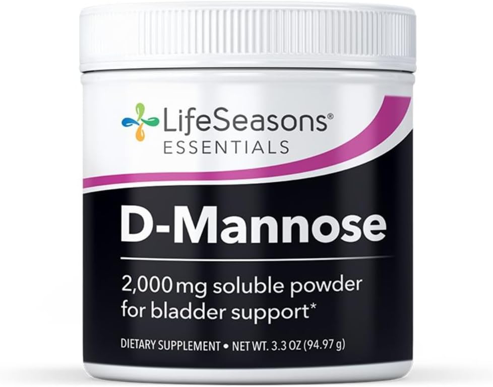 LifeSeasons D- Mannose Powder - Fast- Fungerende UTI Relief - Urinary Tract Health Supplement - Understøtter sunde niveauer af Microflora & Eases Brege discomfort - 45 Serveringer
