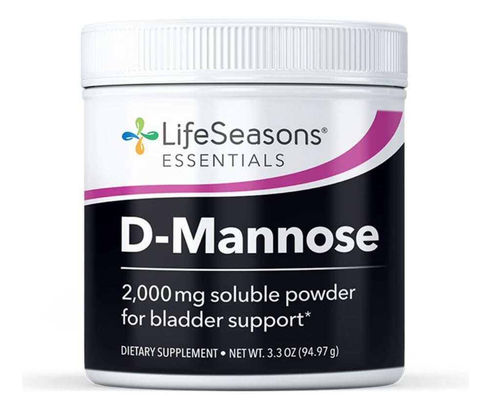 LifeSeasons D- Mannose Powder - Fast- Fungerende UTI Relief - Urinary Tract Health Supplement - Understøtter sunde niveauer af Microflora & Eases Brege discomfort - 45 Serveringer