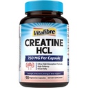 Vitalibre Creatine HCl Capsule, 750mg High Absorption Creatine Hydrochloride, Endurance, Strength, Fast Absorbing, No Load, No Bloat, Monohydrate Micronized Alternative, Once Daily, 90 Capsules
