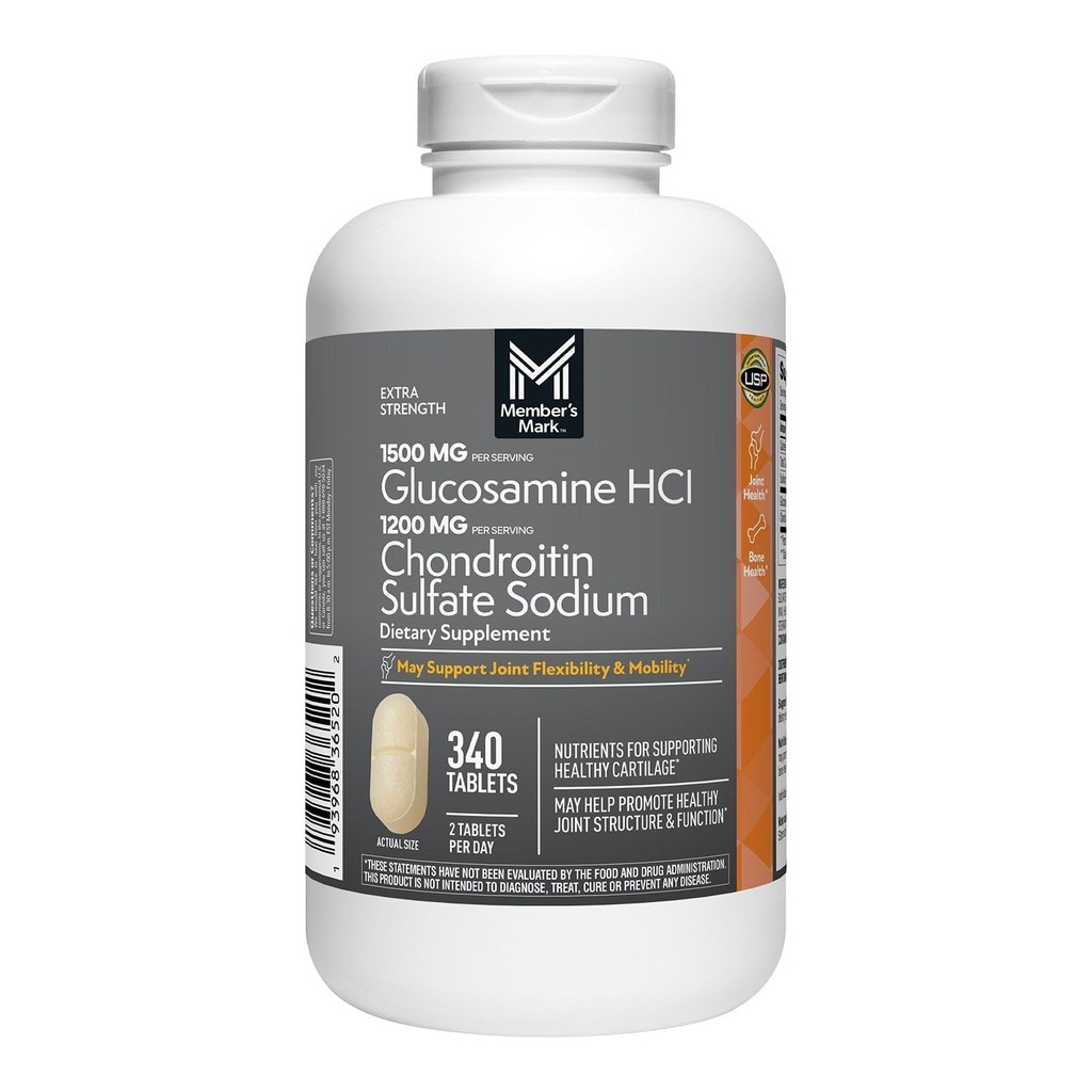 Members Mark Triple Strength Glucosamine Chondroitin (340 Count) (2 Pack)