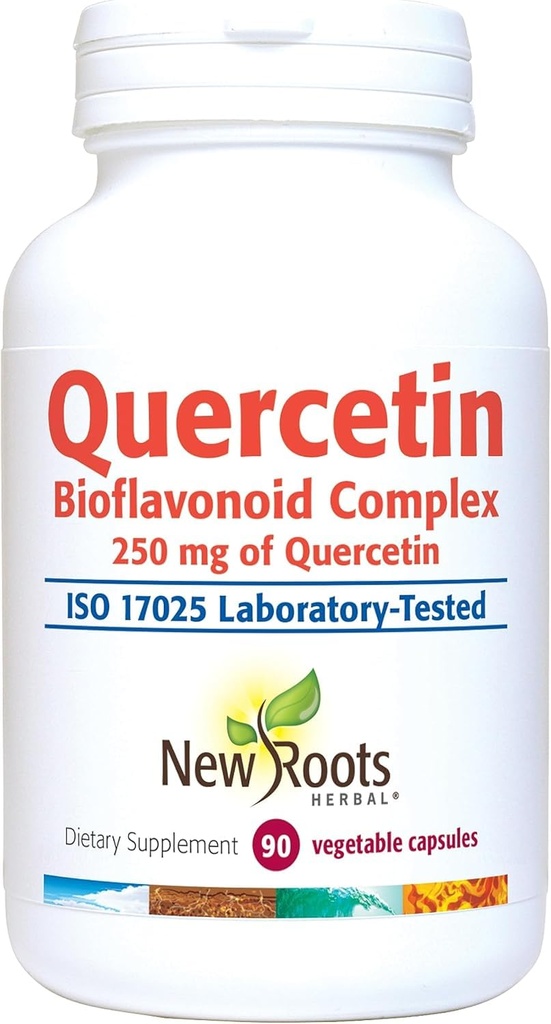 NY ROOTS HERBAL Quercetin med Bromelain Kapsler 124; 4-in-1 Formel med Quercetin, Bromelain, Bioflavonoider og Rutin Buddy 124; Heart Sundhed og immunforsvar Support (90 Veggie Kapsler), Non- GMO