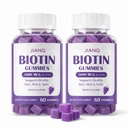 Biotin Gummies for Hair Skin & Nails – High Strength 5000 mcg Biotin with Collagen, Zinc & Vitamin C | Vegan, Sugar-Free, Non-GMO | Supports Healthy Hair Growth, 120 Count