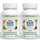 Vital hår kompleks -Hårvækst Vitaminer for kvinder og mænd -Biotin & vitamin B -Hårvækst supplement til sundt hår hud & negle -Hormone & Gluten Gratis -Hår Vitaminer for kvinder