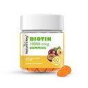 Nature's Key Biotin Gummies 10000mcg - Vegan-Friendly Hair Growth & Nail Strength Supplement，60cts 1 Month Supply