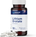 Lithium Oroter Supplement 10 mg, 60 vegetariske kapsler. Understøtter hukommelse og følelsesmæssig wellness. Magnesiumstearat gratis kosttilskud. (1)