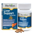 HERBION Naturals Liver Support Herbal Blend with Milk Thistle, Supports Healthy Liver Function, Promotes Detoxification, Supports Appetite, 60 Vegicaps, Pack of 1