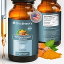 Turmeric Root Extract Tincture Liquid Drops – Herbal Supplement for Joint & Muscle Support, Antioxidant & Anti-Inflammatory, Alcohol-Free, Vegan, Non-GMO – 60 ml (30 Days Supply)