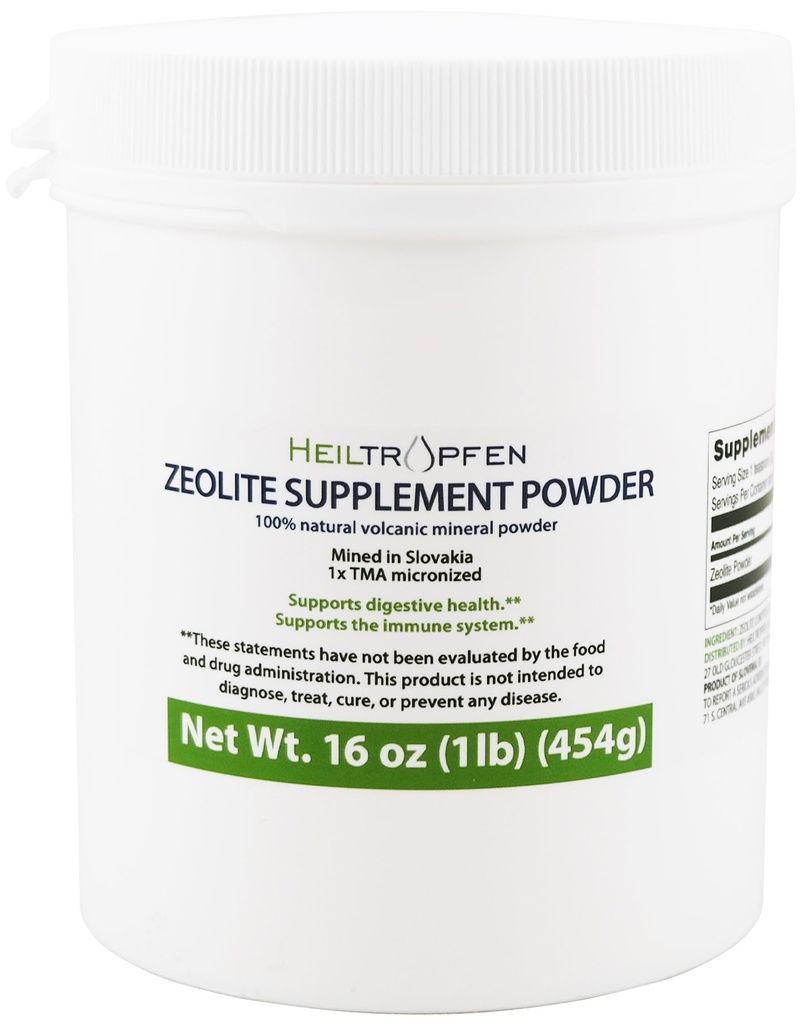 Heiltropfen Zeolite Powder Removal 124; Kosttilskud 1 Pund - 454 g