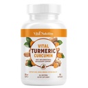 Vital Turmeric Curcumin Supplement – 1310 mg Blend with 95% Curcuminoids & Curcumin with Black Pepper – Joint, Brain, Immune & Anti-Aging Support – Non-GMO, Gluten-Free – 30 Day Supply