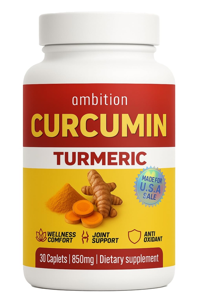 Curcuyin Turmeric Curcumin Supplement, 850mg, 30 Caplets