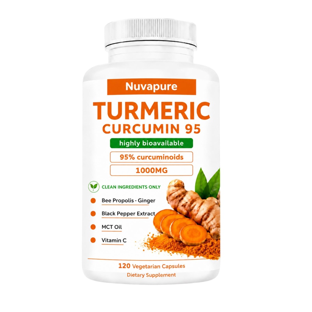NuvaPure Turmeric Curcumin 95, 120 Count (1pcs)