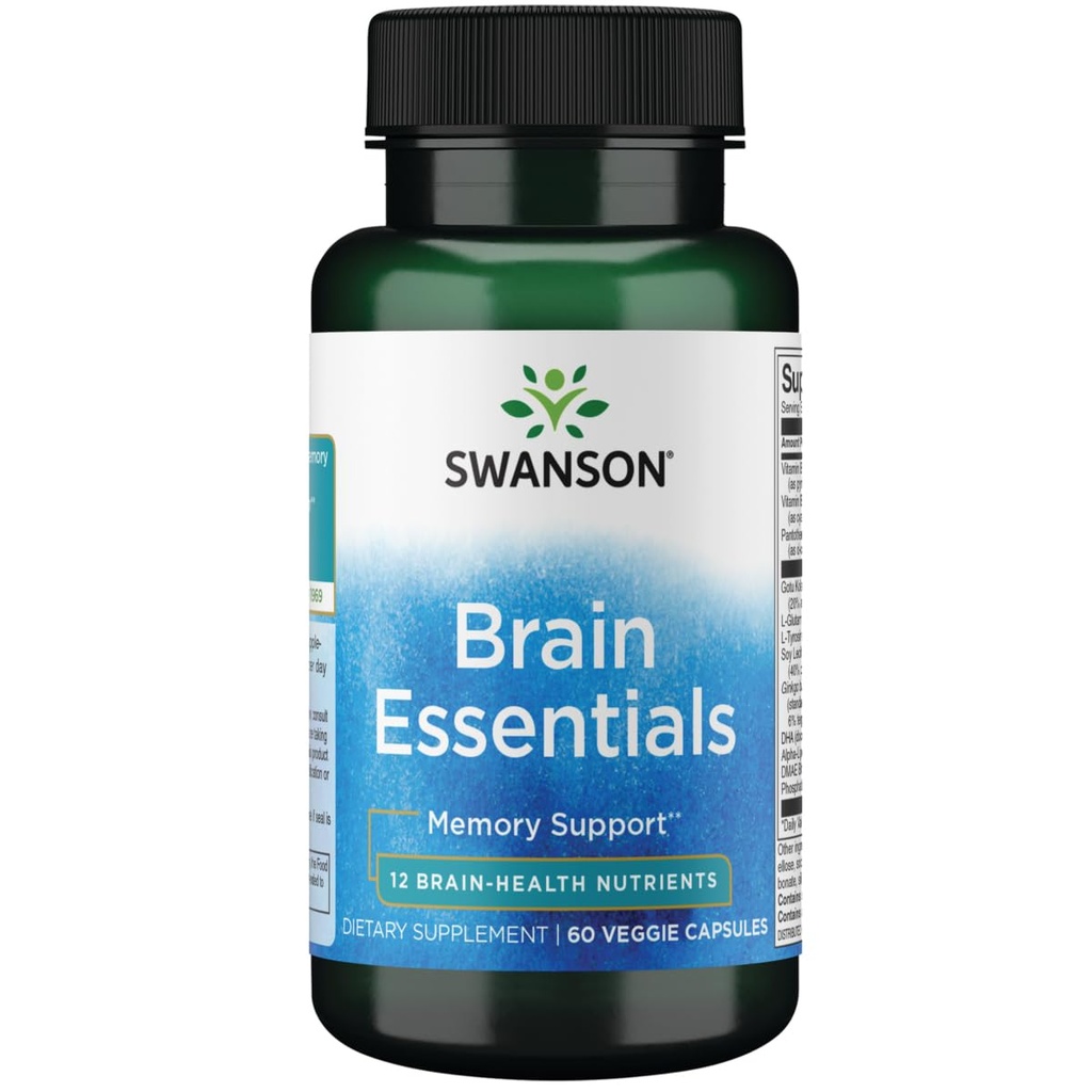 Swanson Brain Essentials 60 Veg Kapsler
