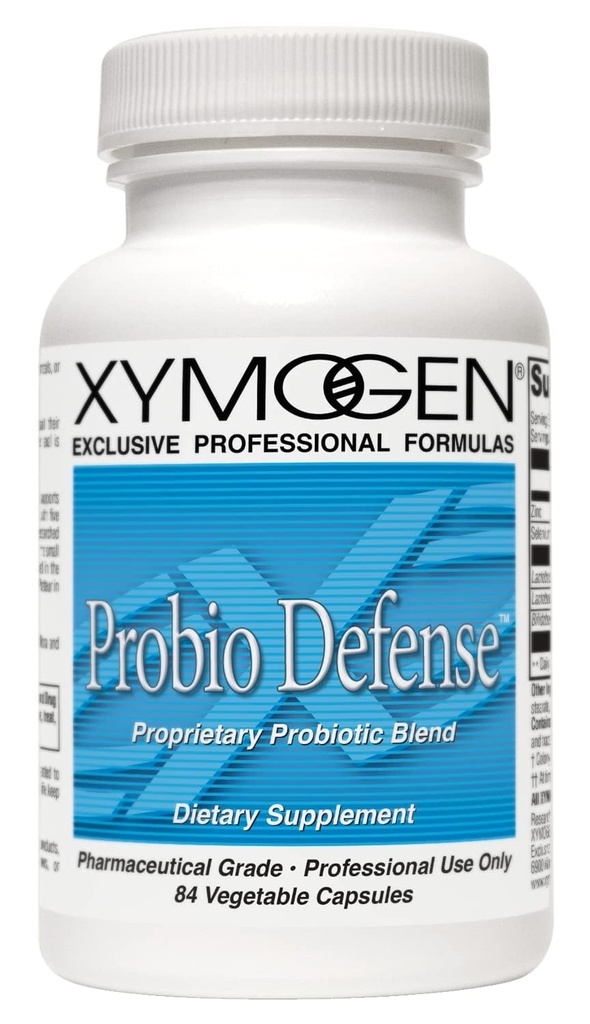 XYMOGEN Probio Defense - Pobiotika til fordøjelsessygdomme - Daglig Probiotisk med Lactobacillus Rhamnosus Probiotic - fordøjelsestilskud - Dairy Free Probiotika (84 kapsler)