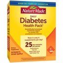 Nature Made Daily Diabetes Health Pack, Kosttilskud til ernæring, 30 pakker, 30 dages forsyning