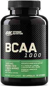 Optimum Nutrition Instantized BCAA kapsler, Keto Friendly Forgrenet Chain Essential Aminosyrer, 1000mg, 60 Greve