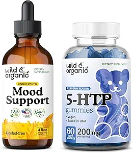 Wild & Organic Mood Support Tinktur 4 fl oz & 5- HTP Gummies