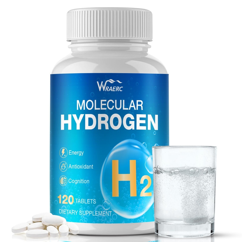 Hydrogen Water Tablets with Magnesium -12 PPM Hydrogen Tablets for Drinking Water Molecular Hydrogen Water H2 Tabs Supplement for Cognitive Cellular Health