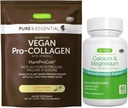 Vegan Vanilla Collagen Protein Powder + Calcium & Magnesium Complex Bundle, Omfattende Knoglestøtte, af Igennus