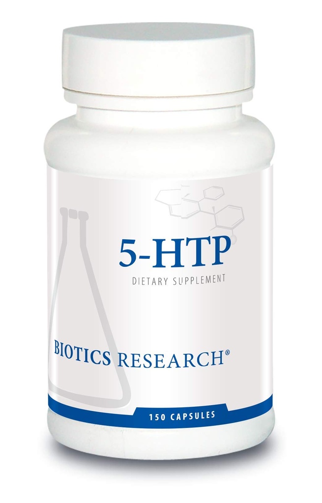 Bioteknologi Forskning 5htp 50mg 5htp Brain Health fremmer rolig afslappede Mood Samlet følelse af velvære, serotonin produktion, 150 kapsler