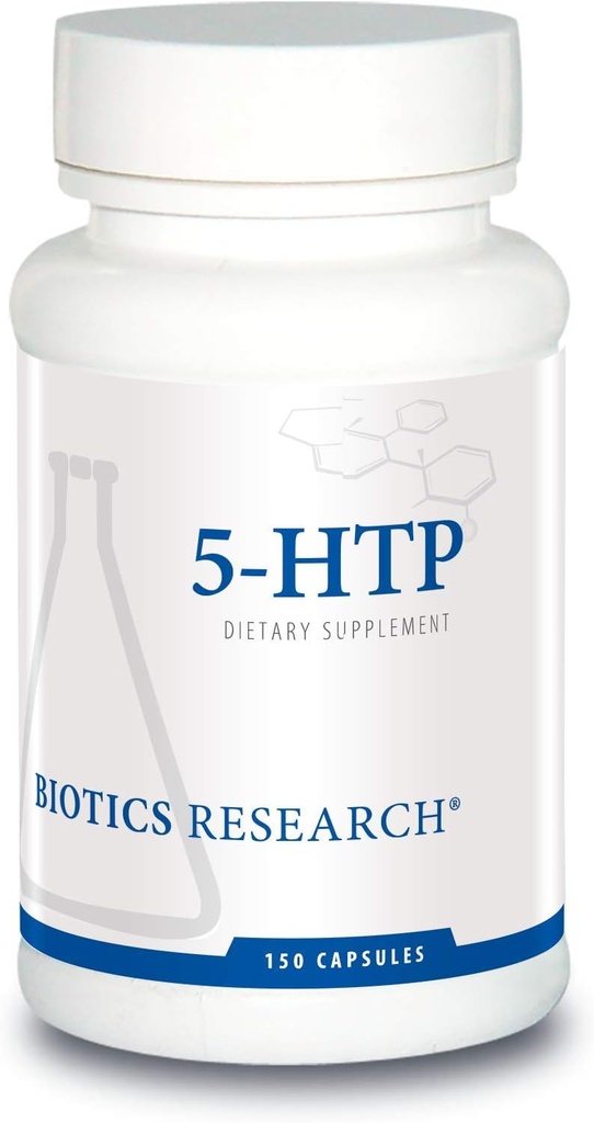 Biotics Research 5HTP 50mg 5HTP Brain Health Promotes Calm Relaxed Mood Overall Sense of Well Being, Serotonin Production, 150 Capsules
