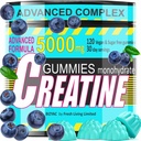 Creatine Monohydrate Gummies 5g – Muscle Growth | Pre Workout Creatine for Men & Women | Flavored and Chewable Creatine with Taurine | 5000 mg Micronized Creatine Advanced Formula | 120 Gummies