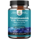 Vitamin B3 Niacinamid 500mg Kapsler - Mitokondriel Energi og Potent Hudsupplement - AKA Vitamin B3 Niacin 500mg Flush Free og Nicotinamid 500mg - Flush Free Niacin Supplement - 180 Tæl