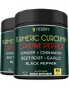 Herbpy 7in1 Turmeric and Cayenne Pepper Supplement - Digestion, Immune, Brain & Heart Health Support with Ceylon, Ginger, Garlic, Beetroot - 2Pack60
