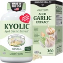 Maxi Health Kyolsk Økologisk hvidløg Supplement - Kosher hvidløg tabletter med Kyolsk aged hvidløg Uddrag til immunforsvar - Vegetariske hvidløg piller (360 Greve)
