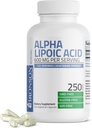 Bronson Alpha Lipoic Acid 600mg Free Radical Scavenger Understøtter sundhed - ikke-GMO, 250 vegetariske kapsler (125 Servere)